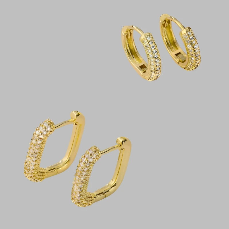 Square Huggy Earrings