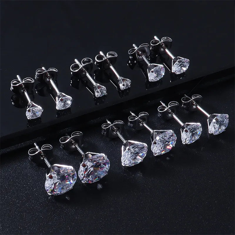 Classic Round Stud Earrings ~ Gold /Silver
