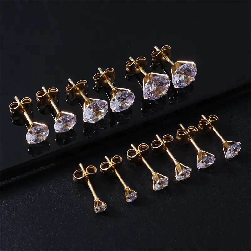 Classic Round Stud Earrings ~ Gold /Silver
