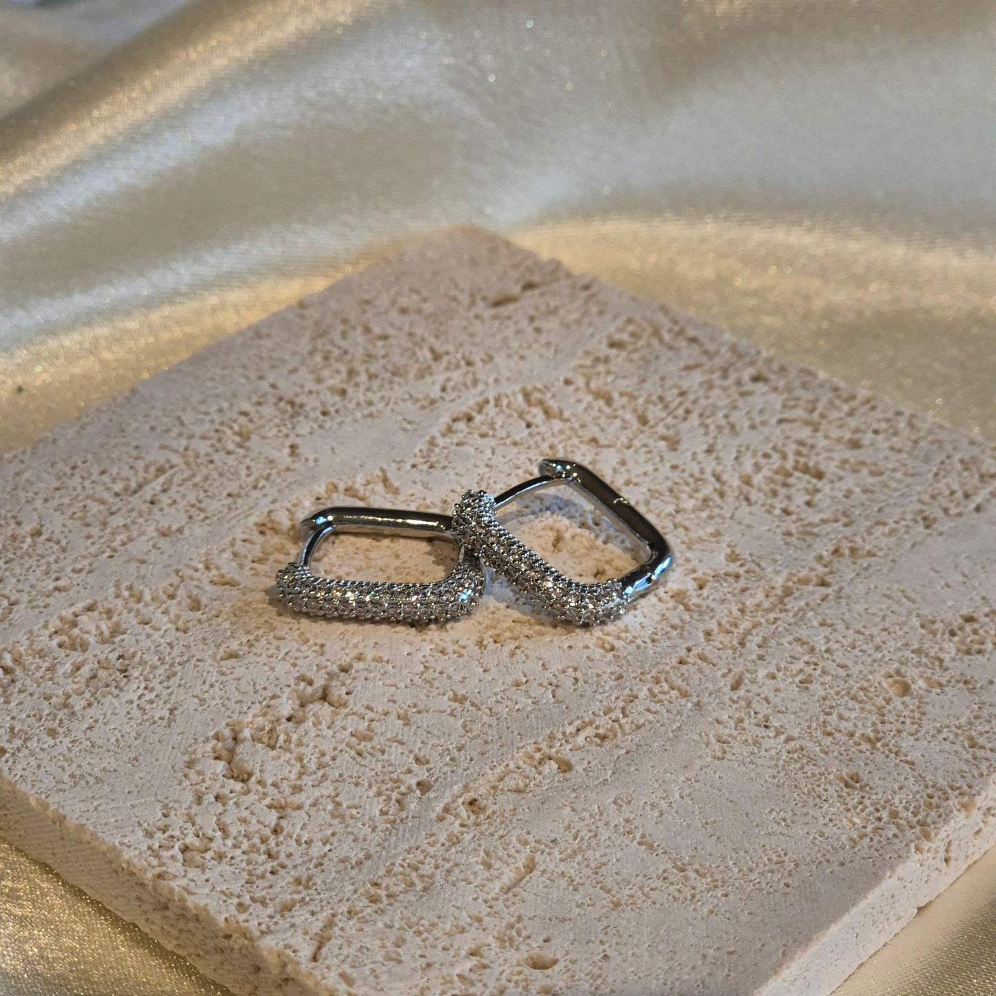 Square Huggy Earrings