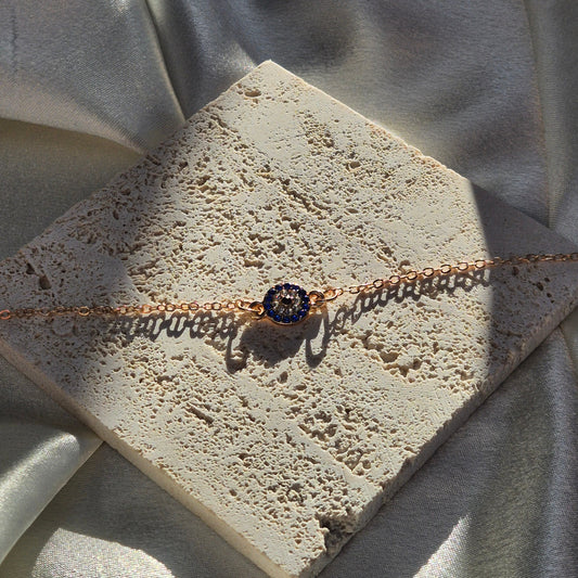 Evil Eye Anklet ~ Gold
