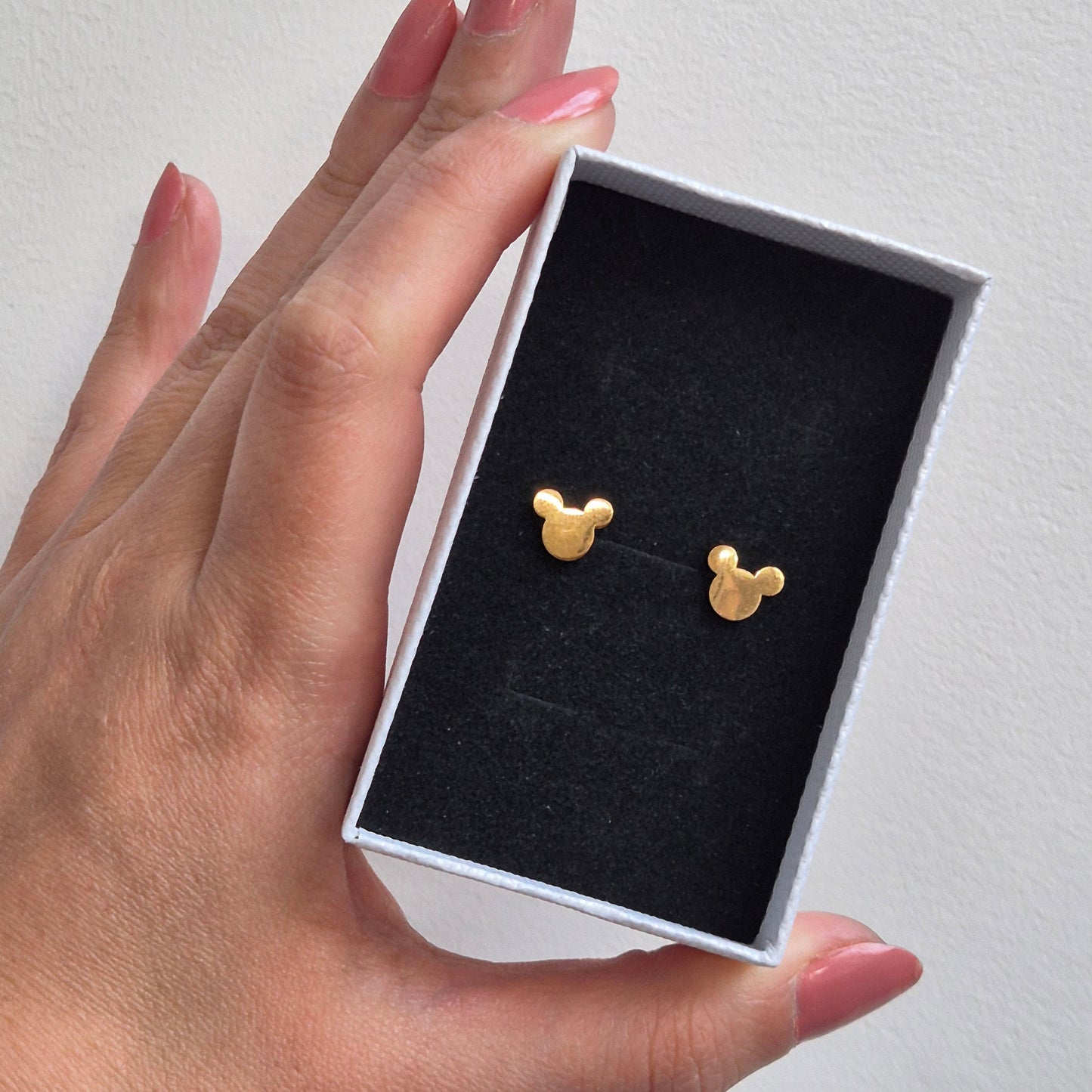 Mickey Stud Earrings ~ Gold / Silver