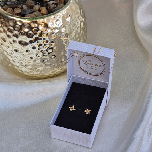 Acacia Stud Earrings ~ Gold