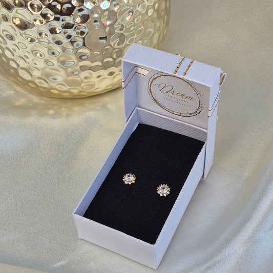 Diamond Stud Earrings ~ Gold