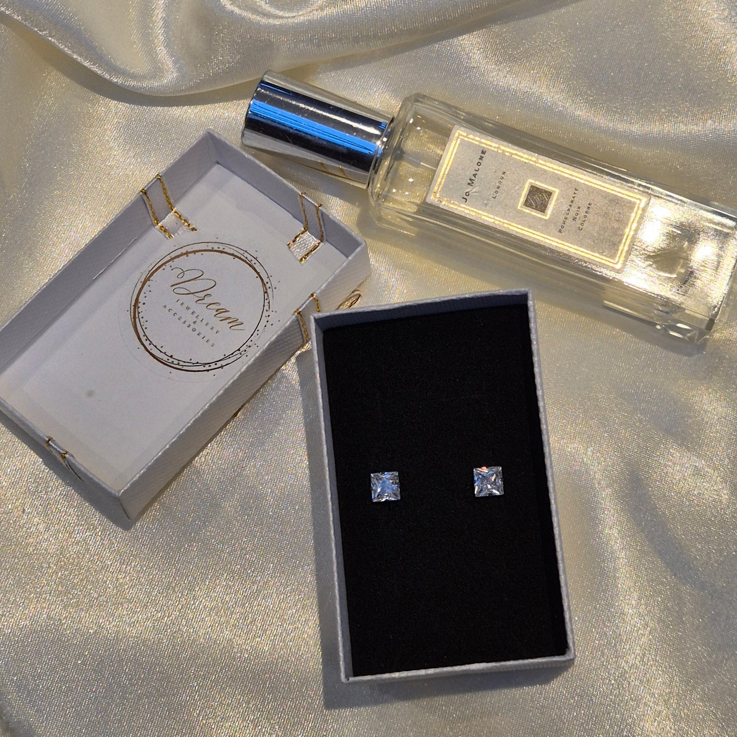 Classic Square Stud Earrings ~ Gold /Silver