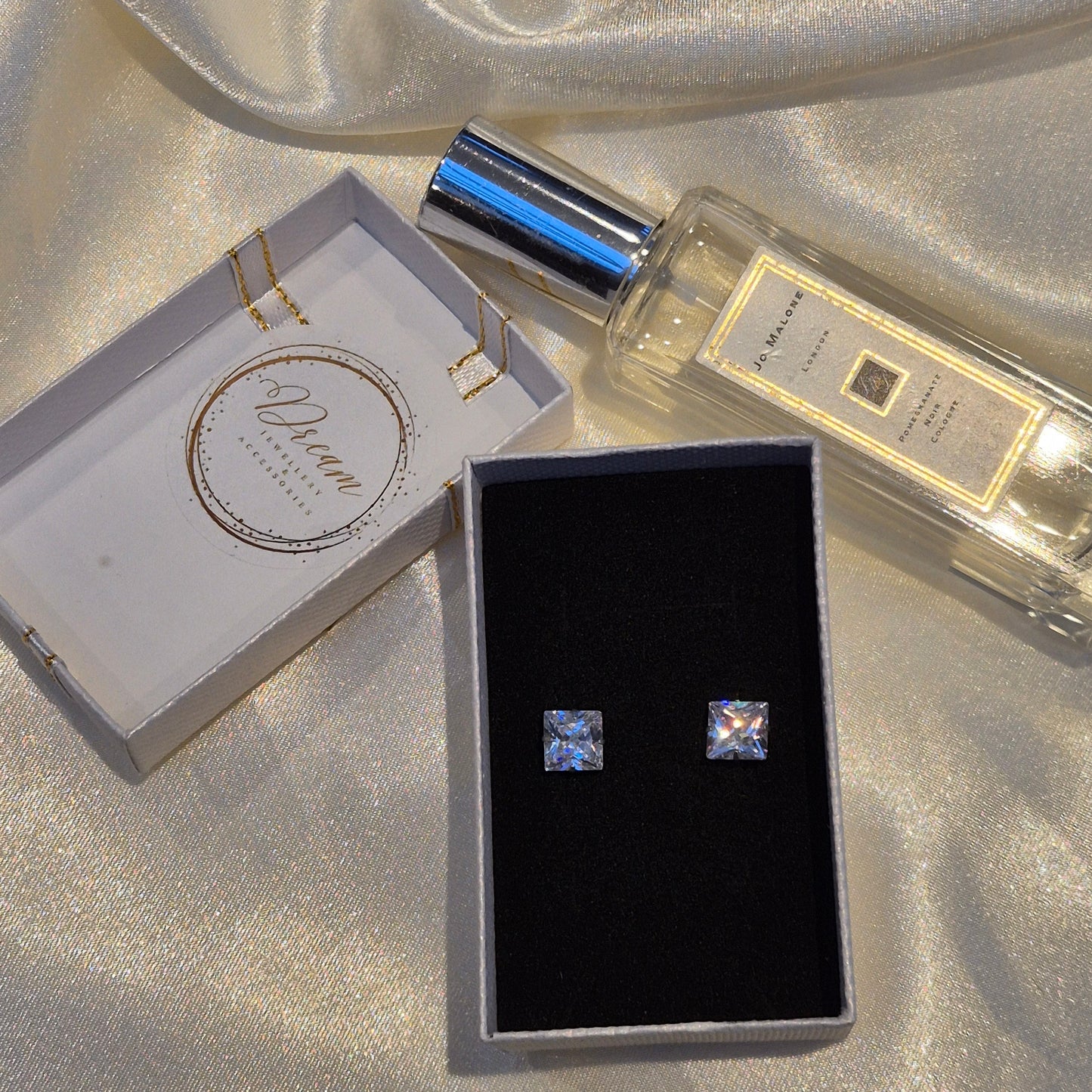Classic Square Stud Earrings ~ Gold /Silver