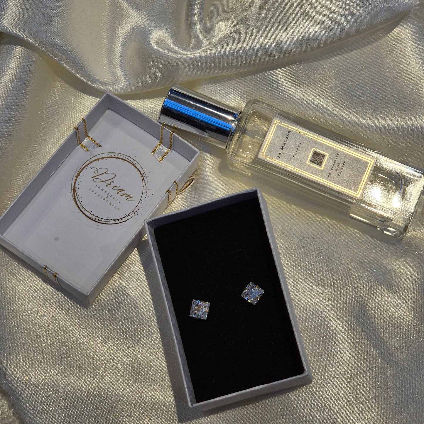 Classic Square Stud Earrings ~ Gold /Silver