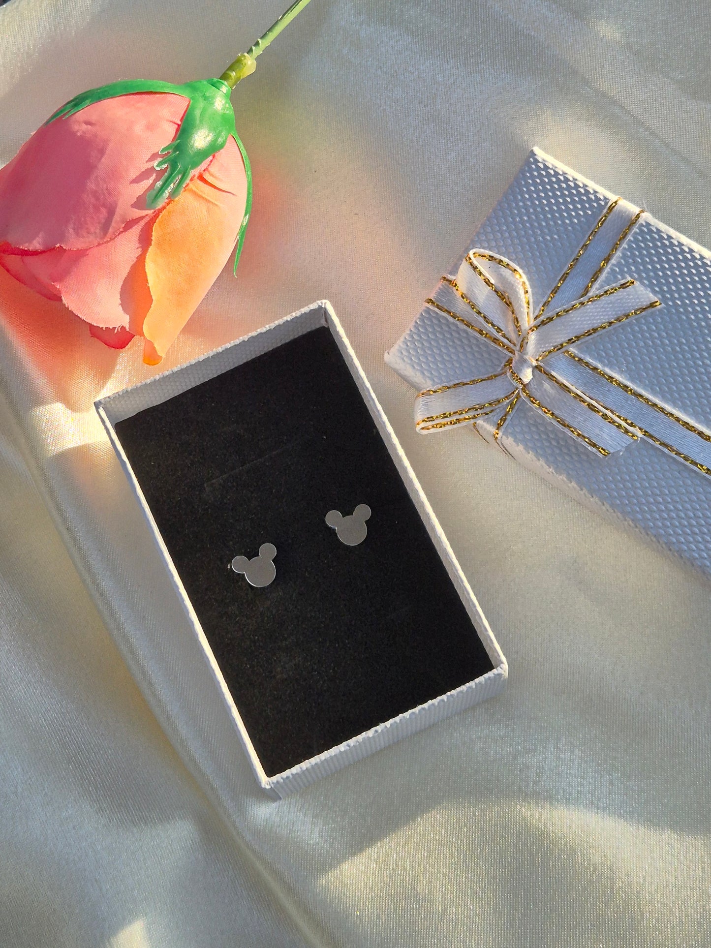 Mickey Stud Earrings ~ Gold / Silver